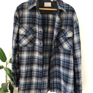 Vintage Wool plaid button up shirt